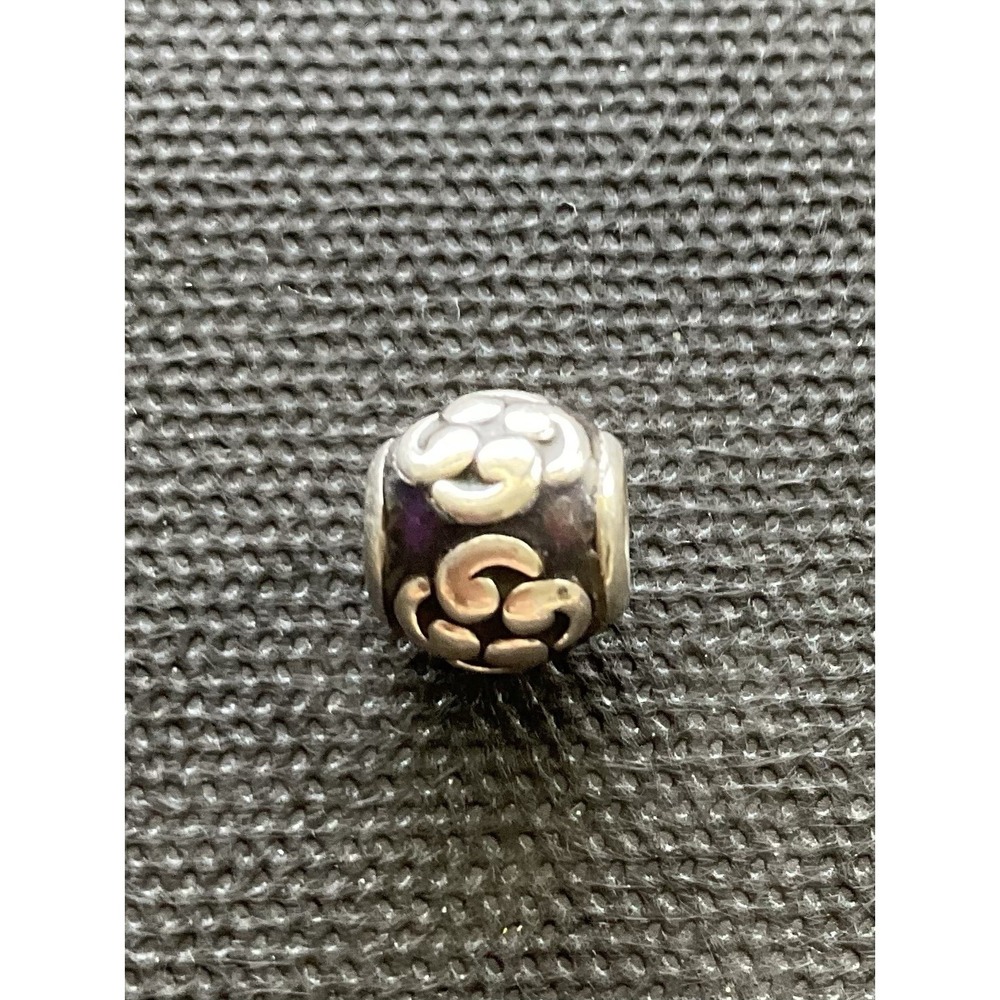 retired Pandora Zen charm purple enamel and sterling silver ALE 925